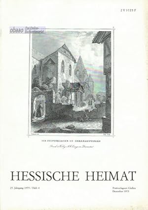 Hessische Heimat 25. Jahrgang 1975 Heft 4