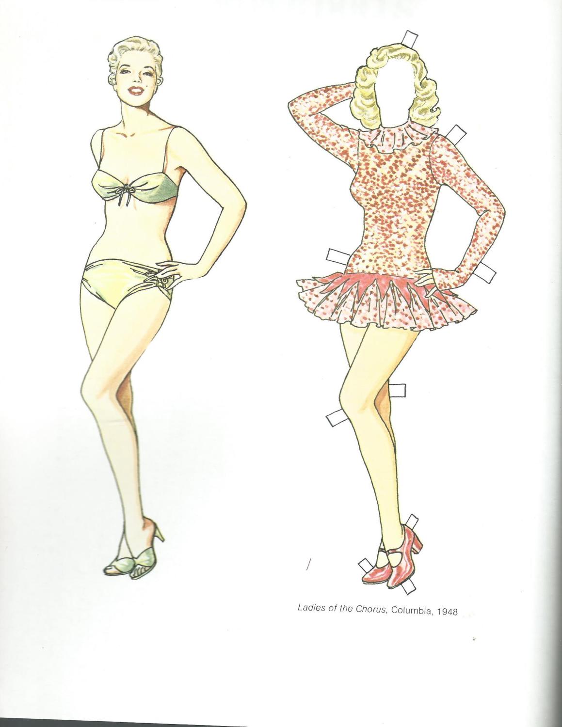 marilyn monroe paper dolls