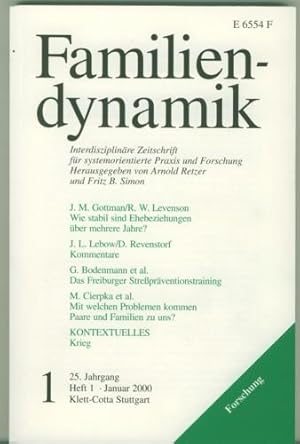 Familiendynamik. Interdisziplinäre Zeitschrift für systemorientierte Praxis und Forschung.