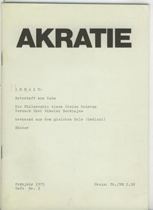 Anarchistische Zeitschrift. (Hrsg. Heiner Köchlin) Heft 3 Frühjahr 1975