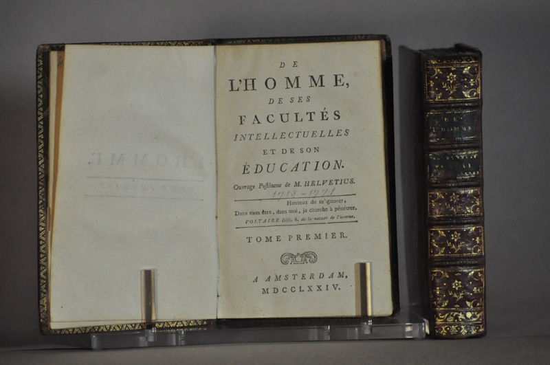 De l’homme de ses facultés intellectuelles et de son, éducation. Ouvrage posthume de M. Helvetius