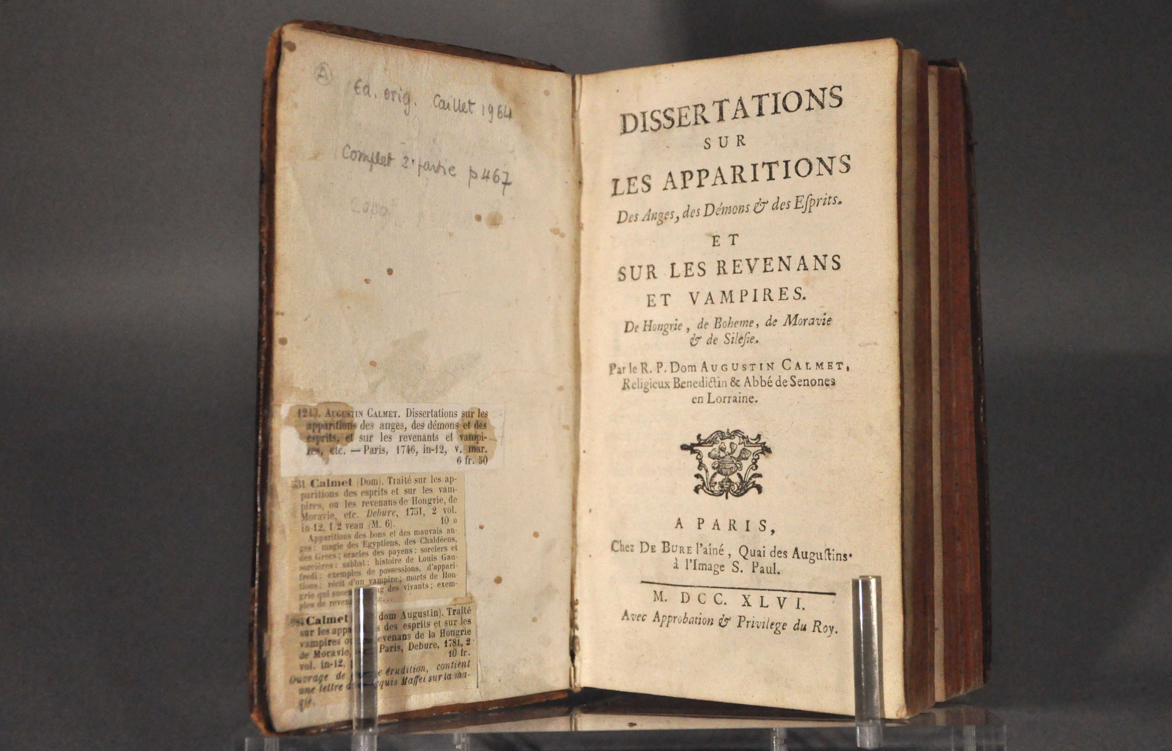 Dissertation sur les vampires calmet