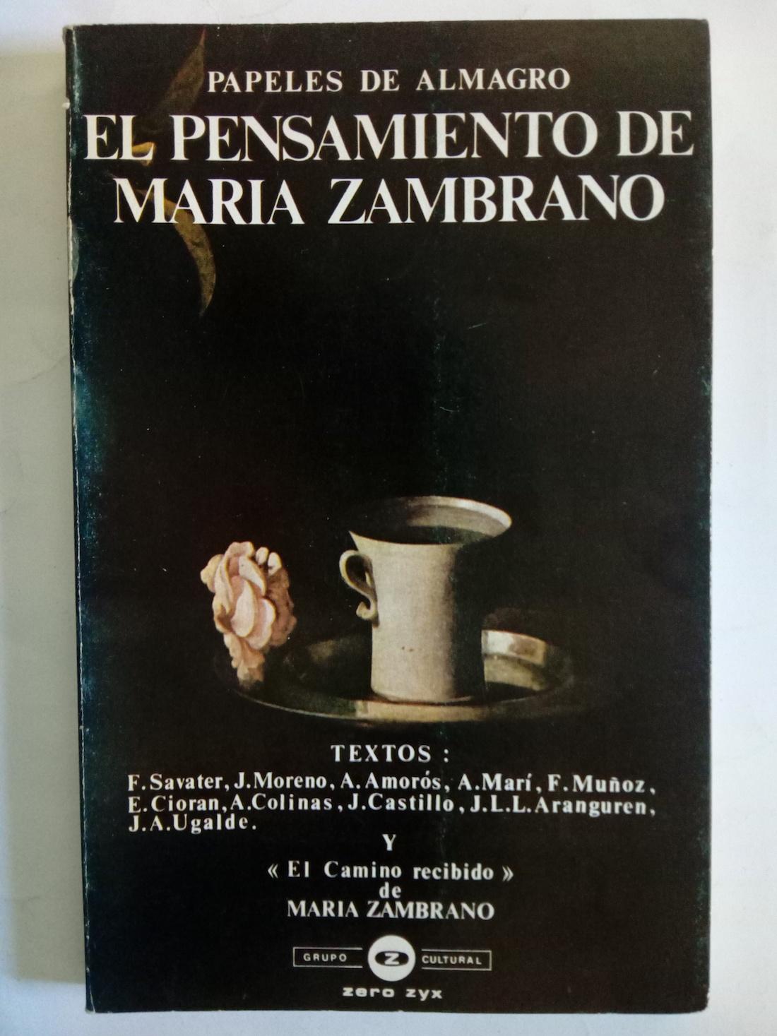 Pensamiento De Maria Zambrano, El,