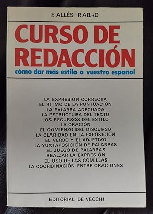 Curso de redacción. Cómo dar más estilo a vuestro español