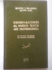 Observaciones al nuevo texto "De matrimonio" (La reforma del Código de Derecho Canónico)