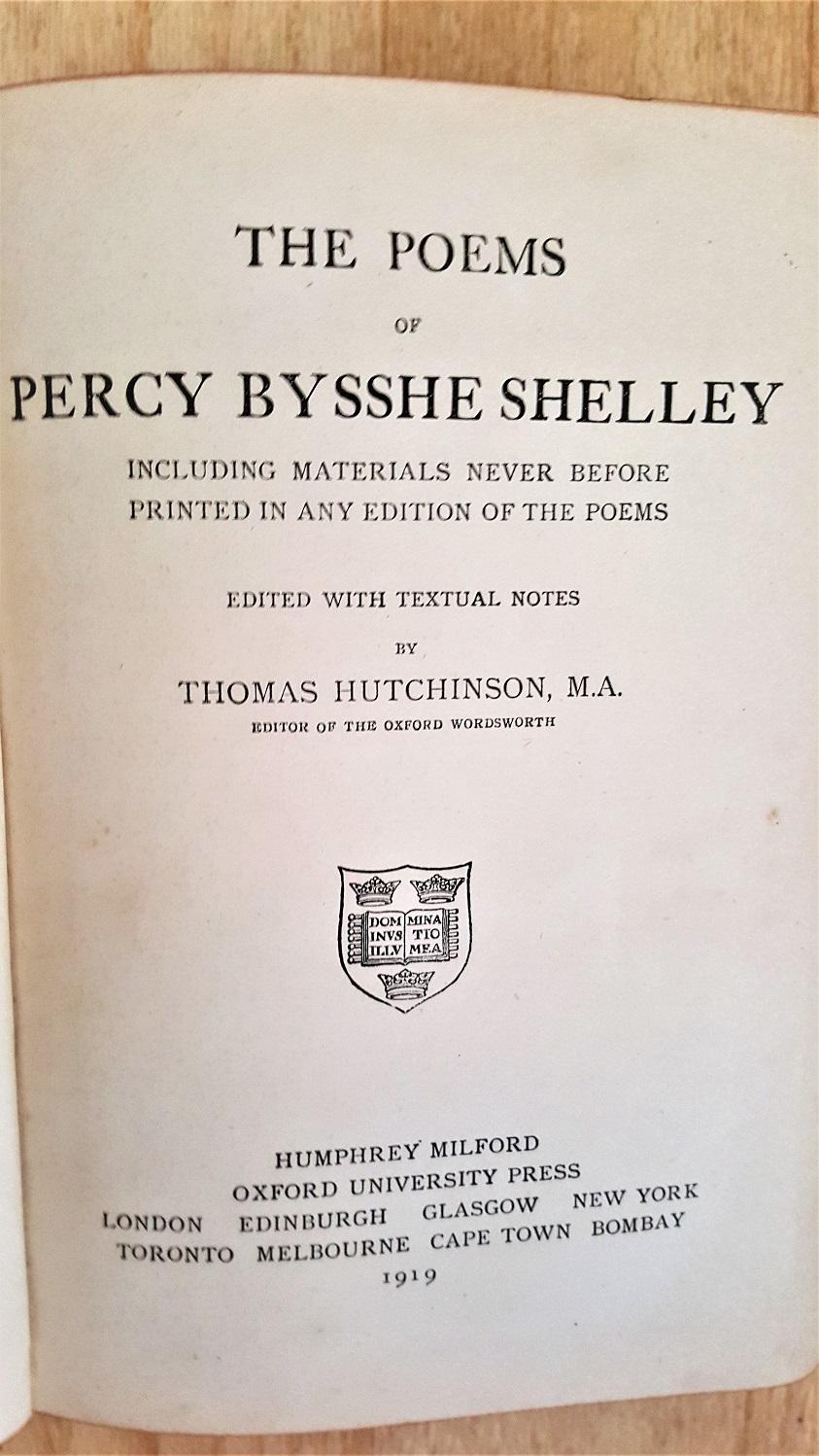 The Complete Poems By Percy Bysshe Shelley Lsaky