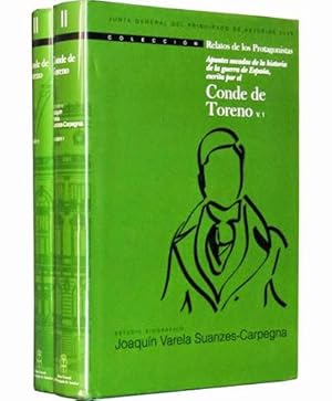 APUNTES SACADOS DE LA HISTORIA DE LA GUERRA DE ESPAÑA ESCRITAS POR EL CONDE DE TORENO (2 volumene...