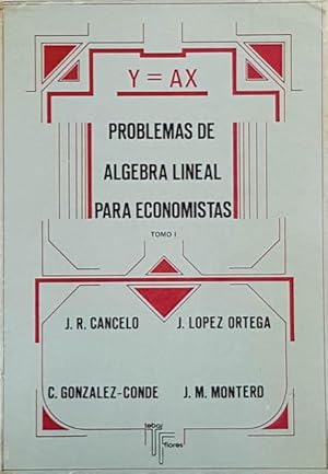 PROBLEMAS DE ALGEBRA LINEAL PARA ECONOMISTAS. Tomo I. (Muy buen estado)