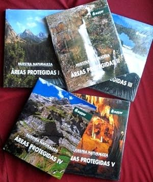 Colección NUESTRA NATURALEZA. AREAS PROTEGIDAS. 5 tomos, completa.