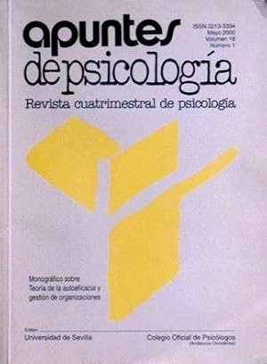 APUNTES DE PSICOLOGIA. Revista cuatrimestral de psicologia. Vol 18, nº 1, 2000