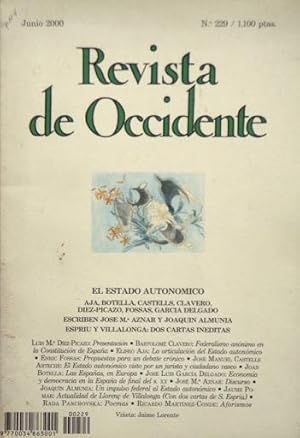 EL ESTADO AUTONOMICO (REVISTA DE OCCIDENTE n° 229, junio 2000)