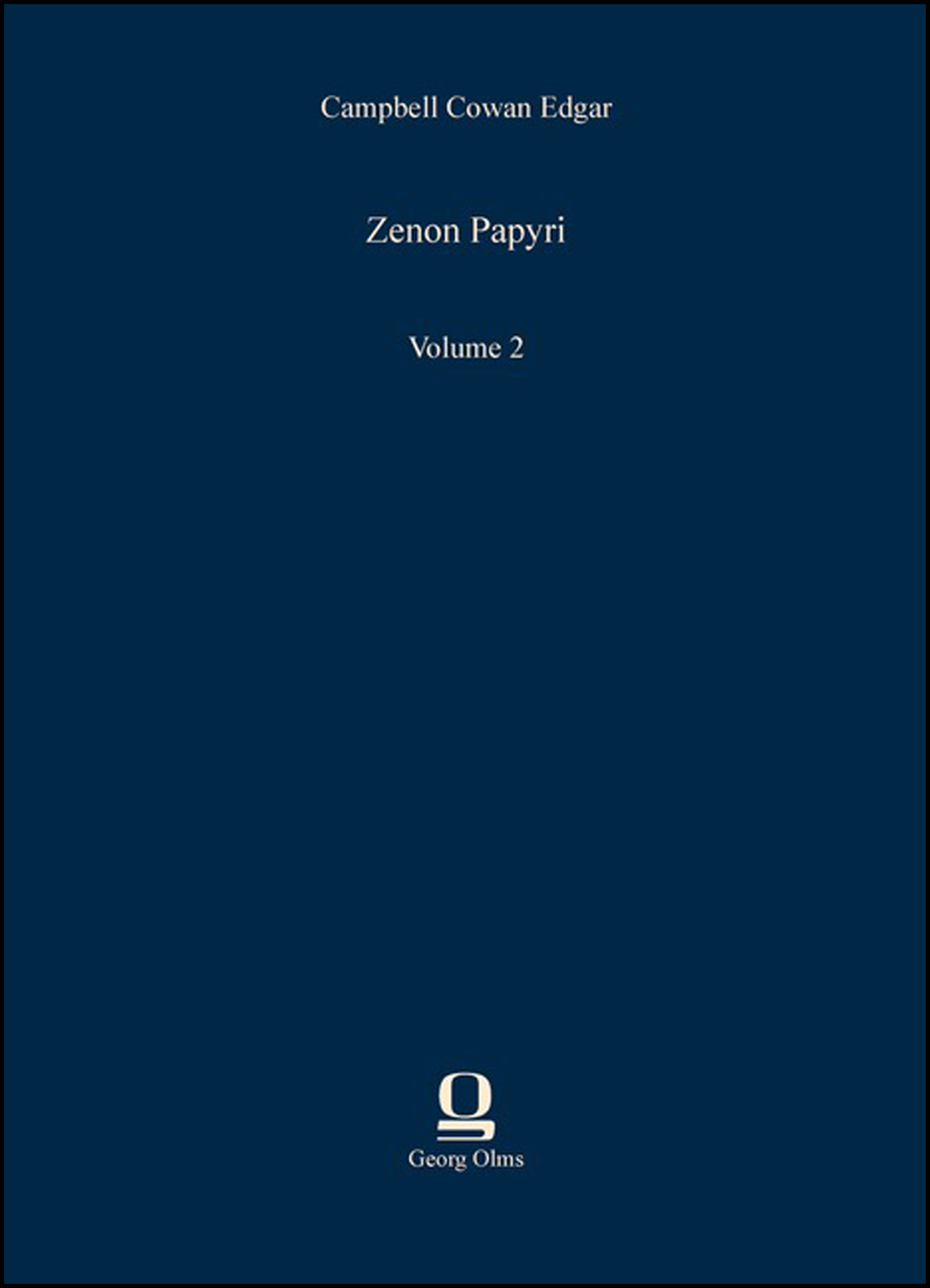 Zenon Papyri, Band 2 - Edgar, Campbell Cowan