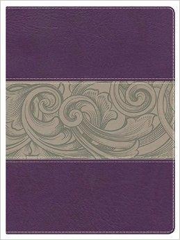 Holman Study Bible: NKJV Edition, Eggplant/Tan LeatherTouch