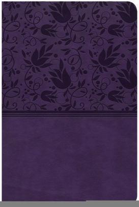 CSB Compact Ultrathin Bible, Purple LeatherTouch