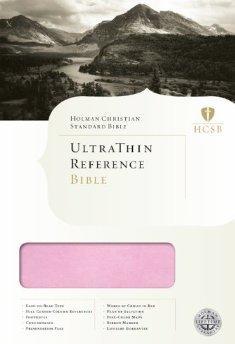 HCSB Ultrathin Reference Bible, Pink/Brown LeatherTouch