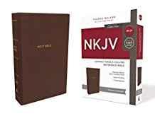 NKJV, Compact Single-Column Reference Bible, Leathersoft, Brown, Comfort Print: Holy Bible, New K...