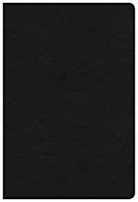 NKJV Large Print Ultrathin Reference Bible Black Letter Edition, Premium Black Genuine Leather, I...