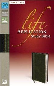 NIV, Life Application Study Bible, Second Edition, Personal Size, Leathersoft, Brown/Green