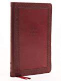 KJV, Thinline Bible, Leathersoft, Red, Thumb Indexed, Red Letter Edition, Comfort Print: Holy Bib...