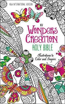 NIV, Wonders of Creation Holy Bible, Hardcover: Illustrations to Color and Inspire