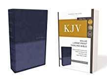KJV, Value Thinline Bible, Large Print, Leathersoft, Blue, Red Letter Edition, Comfort Print: Hol...