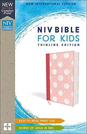 NIV, Bible for Kids, Cloth over Board, Pink, Red Letter Edition, Comfort Print: Thinline Edition