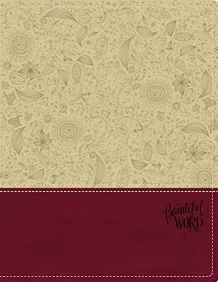 KJV, Beautiful Word Bible, Leathersoft, Tan/Pink, Red Letter Edition: 500 Full-Color Illustrated ...
