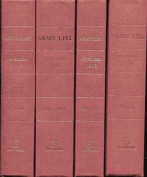 Army List for November, 1918. Four volumes in slipcase