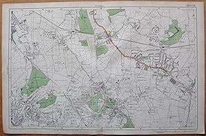 Bacon Large Scale London Street Map: Bromley, Chislehurst, Foots Cray, Eltham, Sidcup