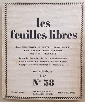 Les Feuilles Libres N° 38. 6e année. Janv-Février 1925.