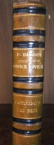 CODICE CIVILE ITALIANO DELLA DISTINZIONE DEI BENI., DELLA PROPIETA, E DELLE SERVITU PERSONALI USU...