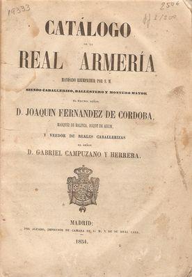 CATÁLOGO DE LA REAL ARMERÍA