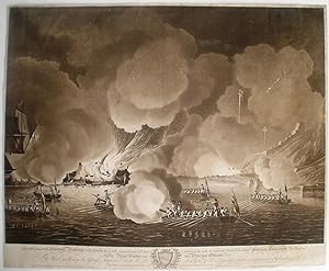The Destruction of the Floating Batteries before Gibraltar, September the 14th 1782 taken from th...