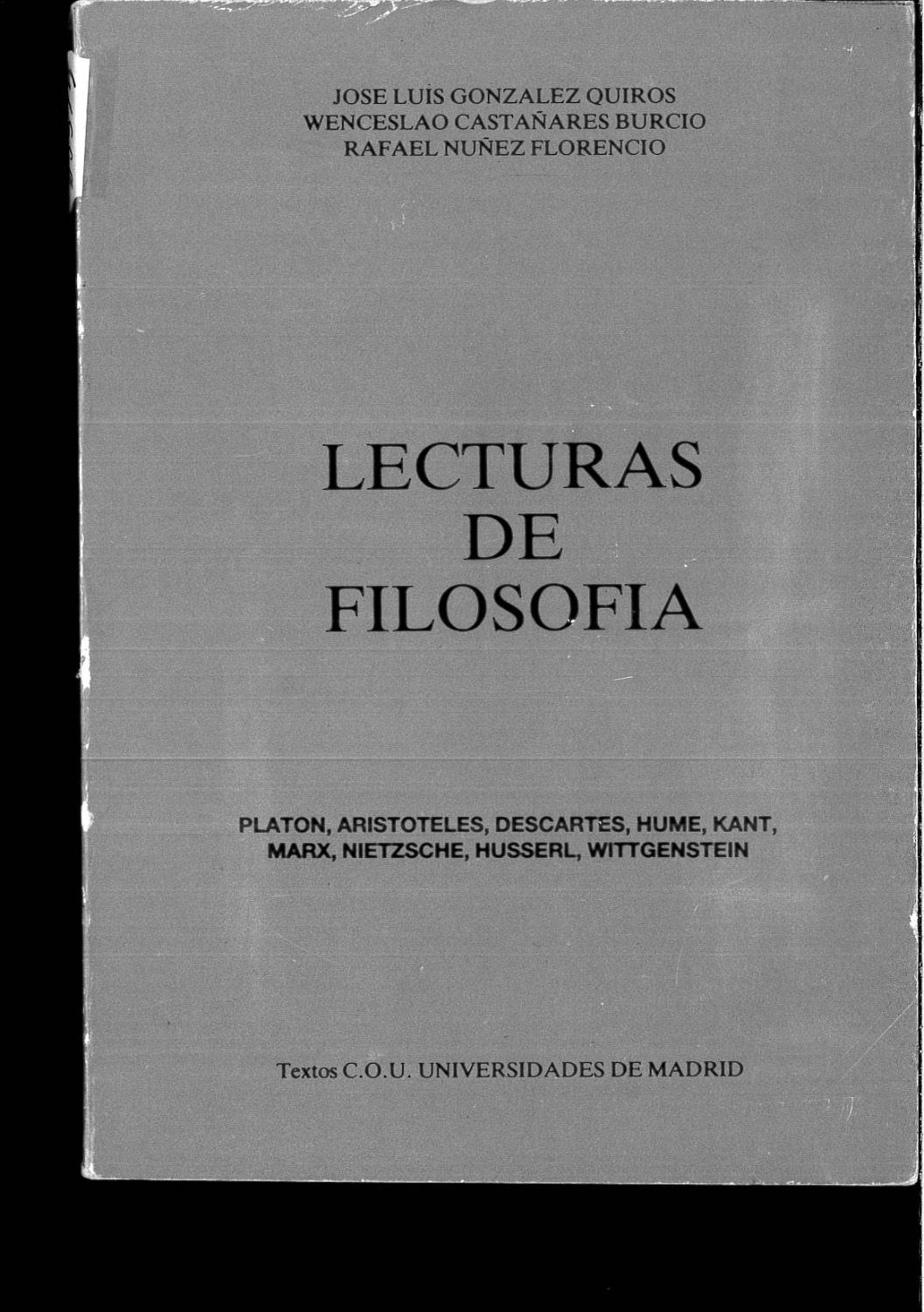 Lecturas de Filosofía - José Luis; Castañares, Wenceslao González Quirós