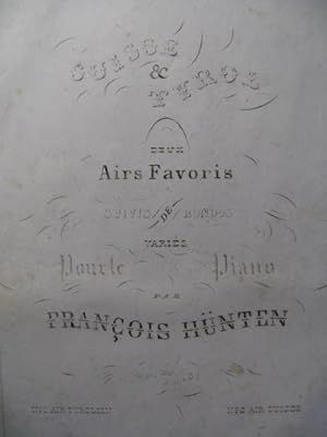 HÜNTEN François Air Tyrolien Piano ca1840