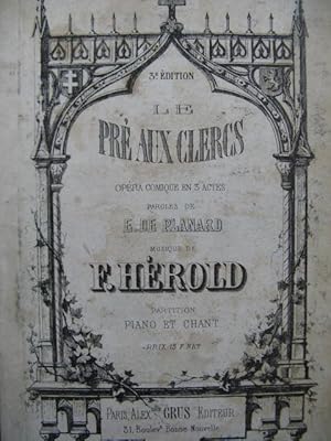 HEROLD Ferdinand Le Pré aux Clercs Piano Chant Opera ca1860