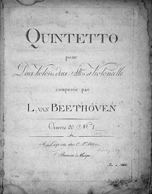 [Op. 20, Nr. 1-2] Quintetto pour deux violons, deux altos et violoncelle. Oeuvre 20 No. 1-2