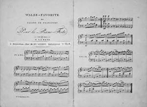 Walze-Favorite du Casino de Francfort. Pour le piano-forte