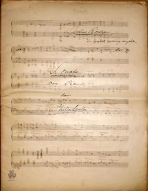 [Eigenhändiges Musikmanuskript, Reinschrift] Sonate / voor Piano / door / Philip Loots / Julius R...
