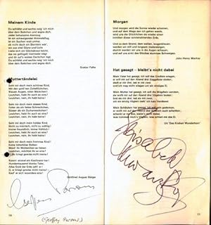 [Programm mit eigenh. Unterschriften] Holland Festival 1973. Recital Elisabeth Schwarzkopf, sopra...