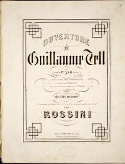 Ouverture Guillaume Tell. À quatre mains. No. 2. Arrangée par Rosellen