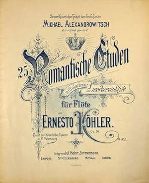25 Romantische Etuden (mittelschwer) im modernen Style für Flöte. Op. 66