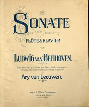 Sonate für Flöte und Klavier. Nach dem in der kgl. Hofbibliothek zu Berlin befindlichen Autogramm...