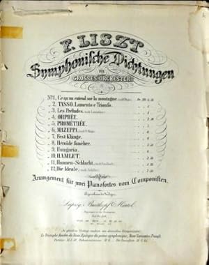 [R 362] Symphonische Dichtungen für grosses Orchester. No. 6, Mazeppa. (nach V. Hugo). Arrangemen...