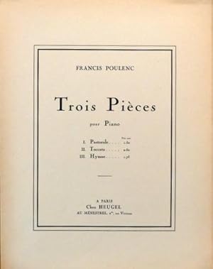 Trois pièces pour piano. I. Pastorale