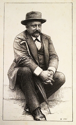 Portret van P.L. Tak. (Originele lithografie).