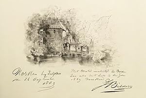 Lithografie met afbeelding van een watermolen bij Vorden. In: Kunstkroniek aflevering 1 en 2, 1876.