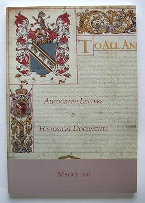 Autograph Letters & Historical Documents: Catalogue 1410