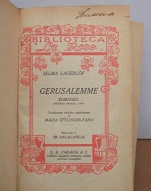 GERUSALEMME Romanzo premio Nobel 1909 - Traduzione italiana autorizzata di Maria Ettlinger - Fano