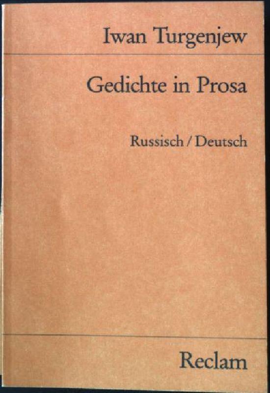 Gedichte in Prosa [Zweisprachig]